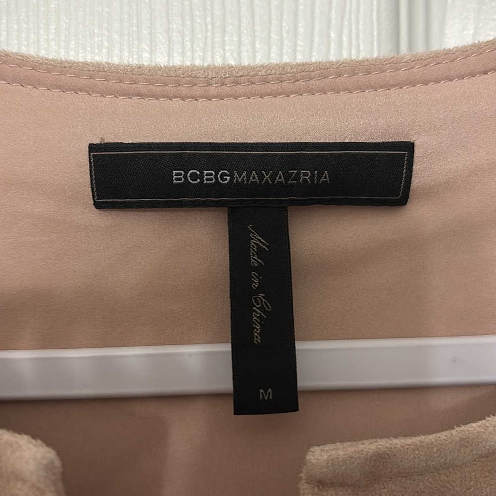 BCBG Faux Suede short pink dress WM - Picture 3 of 5